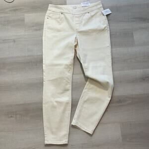 Westbound Womens The High Rise Skinny Jeans Off White 16 Regular NWT